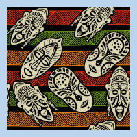 African Mask Seamless Pattern Classic Tee | Teevron