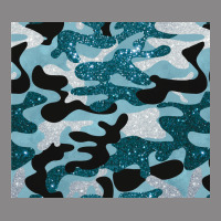 Blue Camouflage Glitter Vintage Tee | Teevron