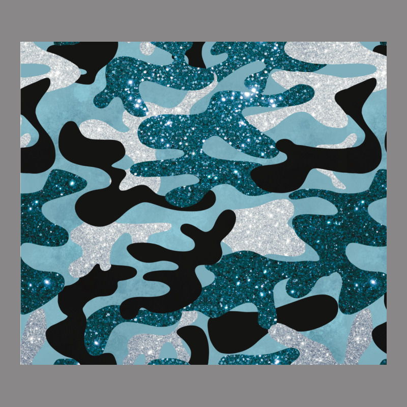 Blue Camouflage Glitter Vintage Tee by BarkalooDesign | Teevron