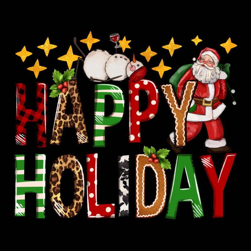 Happy Holiday Christmas Long Sleeve Tee by FaDigitalArtStudio | Teevron