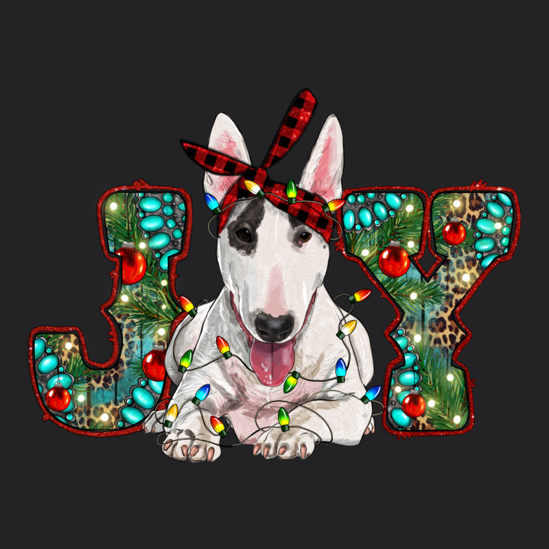 Christmas Joy Bull Terrier Vintage Tee by RanaPortraitStore | Teevron