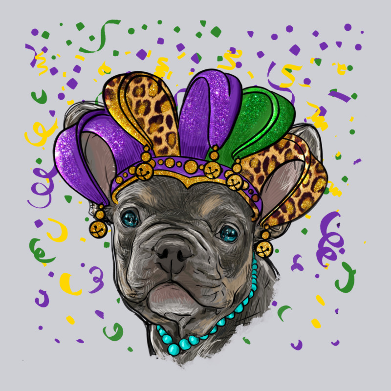 Mardi Gras French Bulldog Heavyweight Sweatshirt by RanaPortraitStore | Teevron
