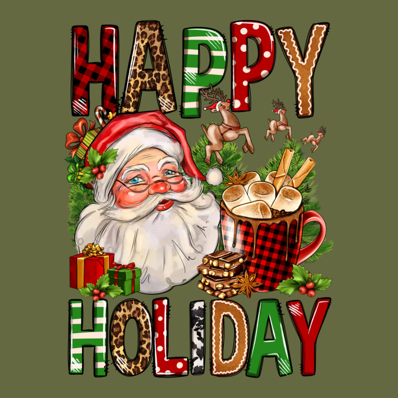 Happy Holiday Santa Claus Christmas Long Sleeve Tee by FaDigitalArtStudio | Teevron