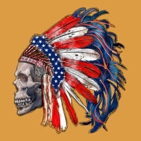 American Indian Headdress With Skull Urban Heavy Tee | Teevron