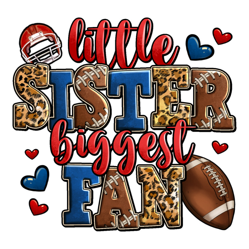 Little Sister Biggest Fan American Football Zipper Hoodie by Jasminsmagicworld | Teevron