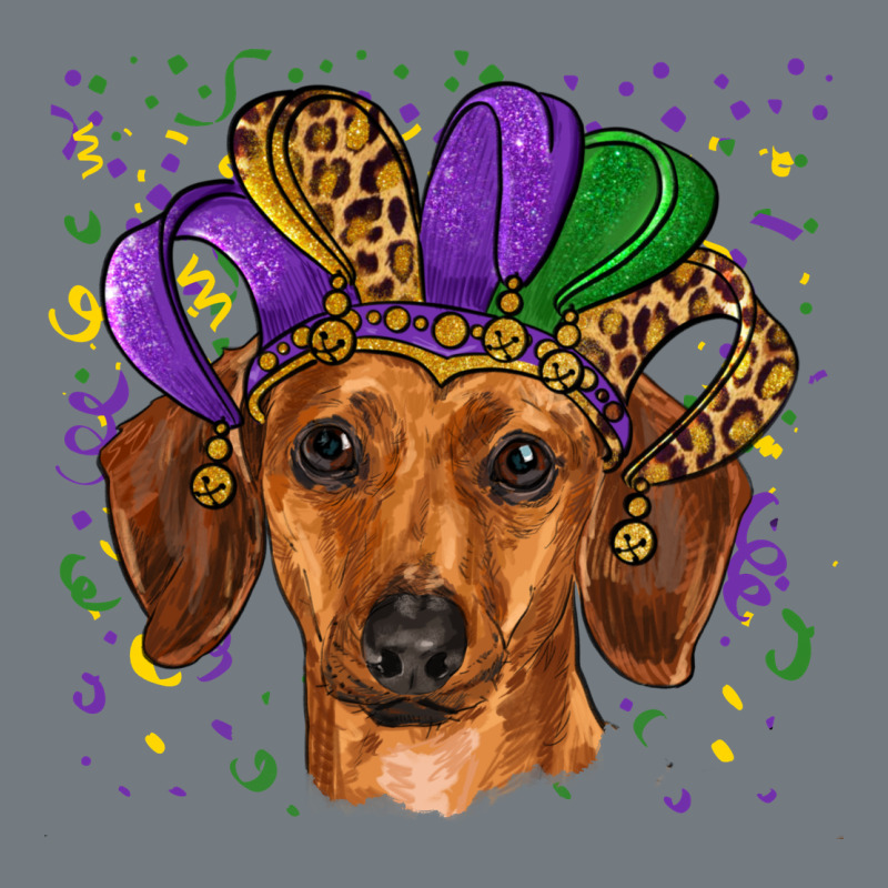 Mardi Gras Hat Dachshund Heavyweight Sweatshirt by RanaPortraitStore | Teevron