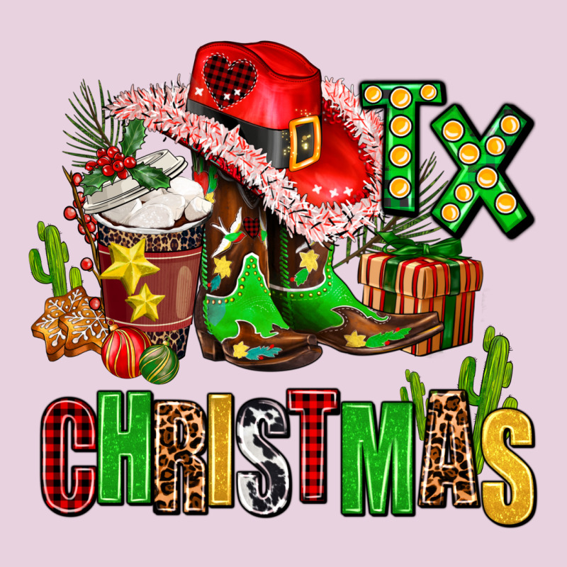 Tx Christmas Cowgirl Ladies Tee by AdoDesignShop | Teevron