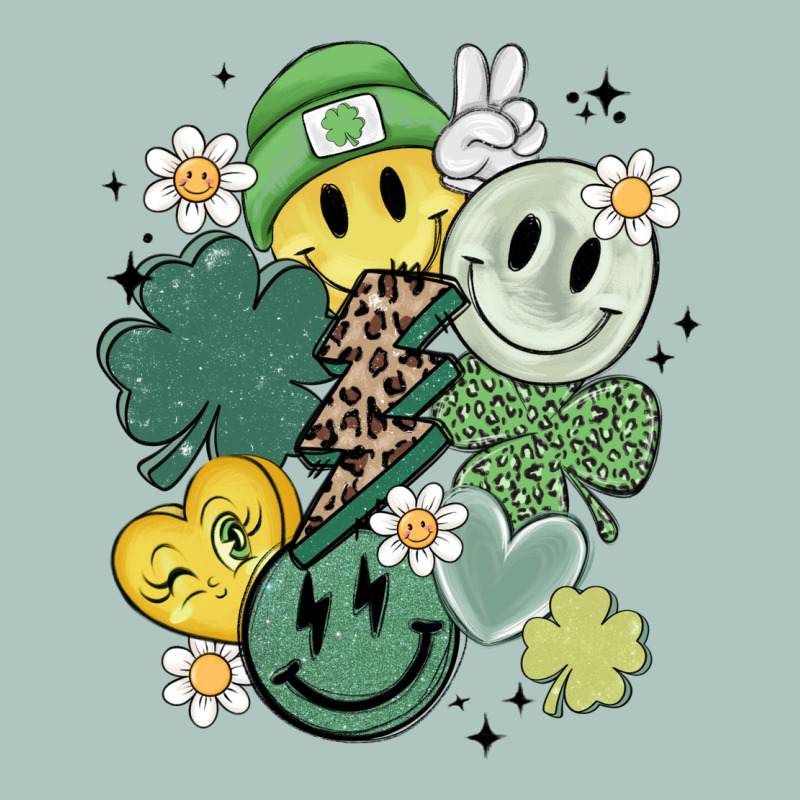 St Patricks Day Green Smile Premium Sweatshirt by MaliasSmallBusiness | Teevron