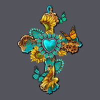 Western Cross With Gemstone And Sunflowers Vintage Hoodie | Teevron
