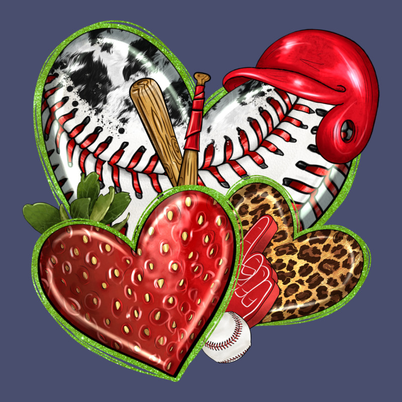 Baseball With Strawberry Hearts Vintage Tee by texasbilliewilder | Teevron
