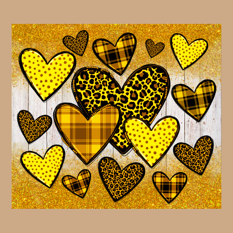 Yellow Hearts Vintage Hoodie by JahusDesignShop | Teevron