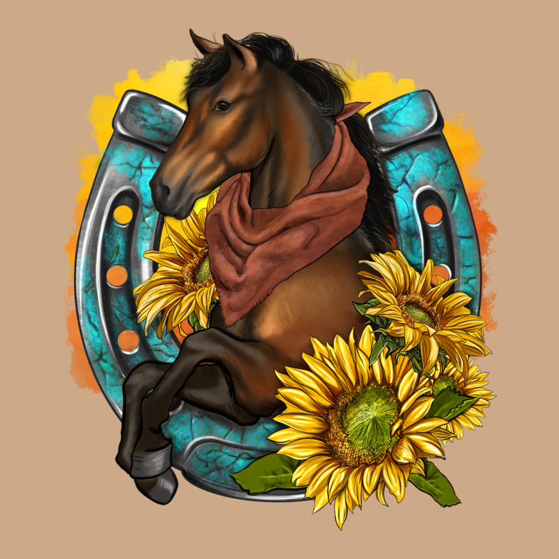 Western Horse With Horseshoe Vintage Hoodie by texasbilliewilder | Teevron