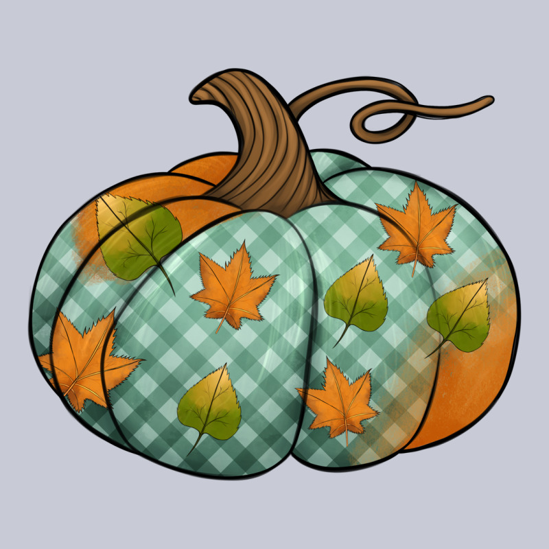 Blue Plaid Autumn Pumpkin Heavyweight Hoodie by Jasminsmagicworld | Teevron