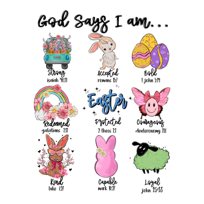 Gos Says ı Am Easter Premium Sweatshirt by MaliasSmallBusiness | Teevron