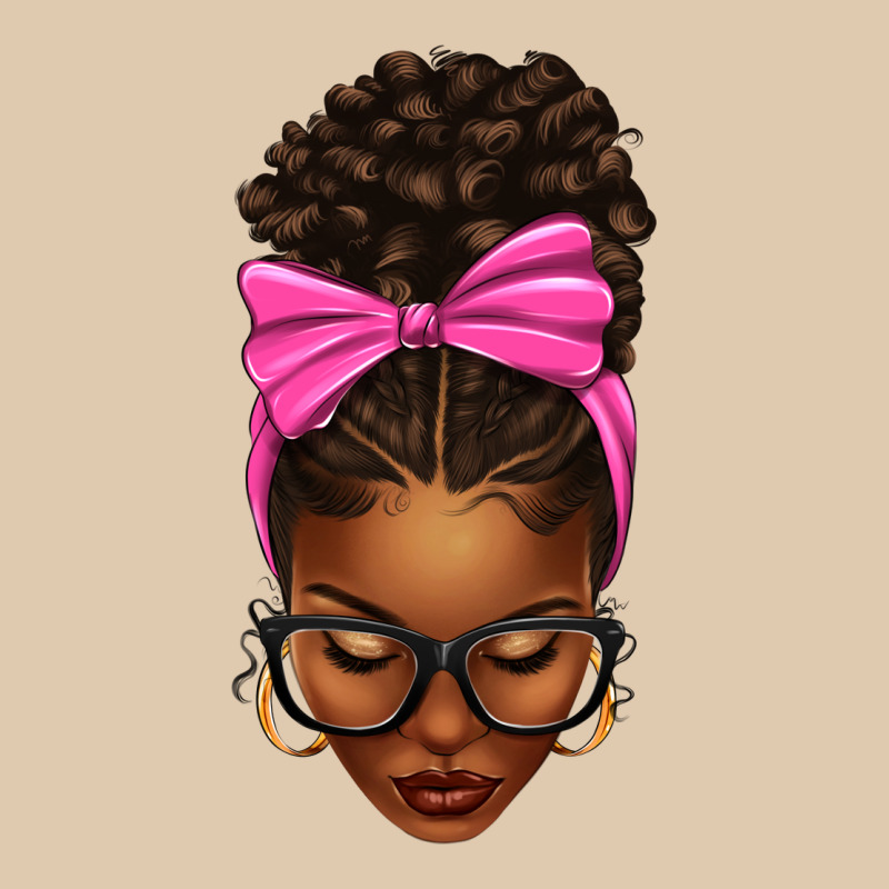 Afro Messy Bun Pink Bow Heavyweight Sweatshirt by texasbilliewilder | Teevron
