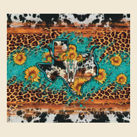 Bull Skull Texas Map Sunflower Leopard Cowhide Premium Tee | Teevron