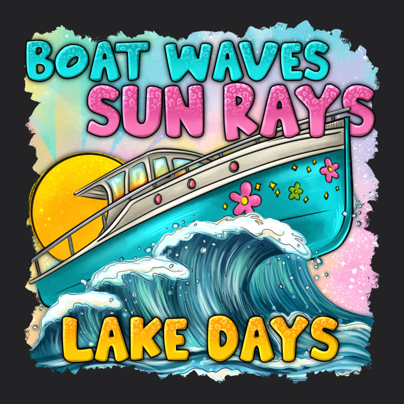 Boat Waves Sun Rays Lake Days Vintage Tee by texasbilliewilder | Teevron
