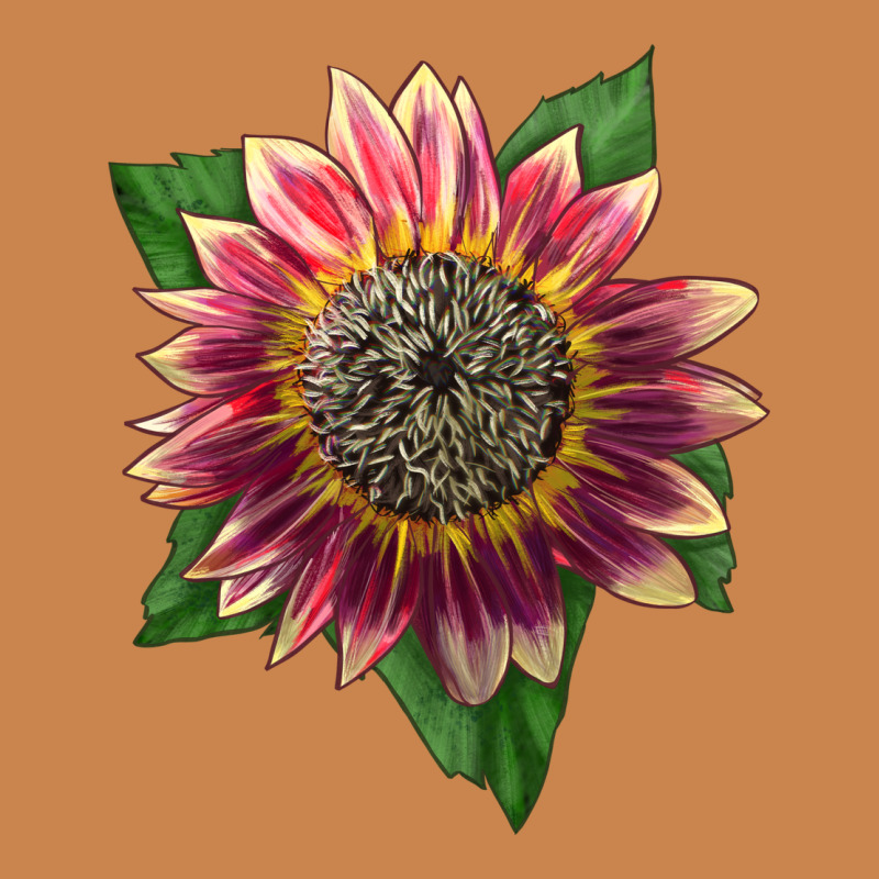 Crimson Blaze Sunflower Heavyweight Hoodie by LillyAllenDesigns | Teevron