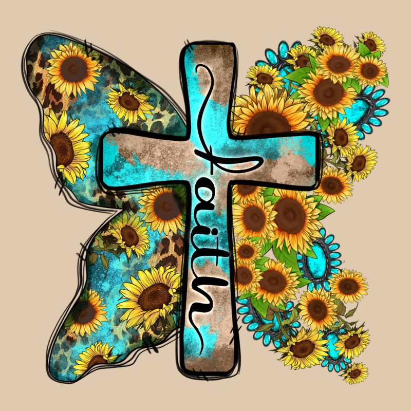 Faith Sunflower Cross Heavyweight Sweatshirt by Zillion Design Studio | Teevron