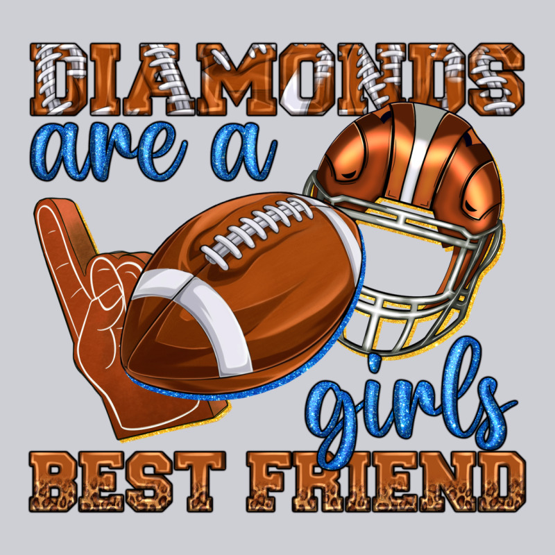 Diamonds Are A Girls Best Friend Football Heavyweight Sweatshirt by texasbilliewilder | Teevron