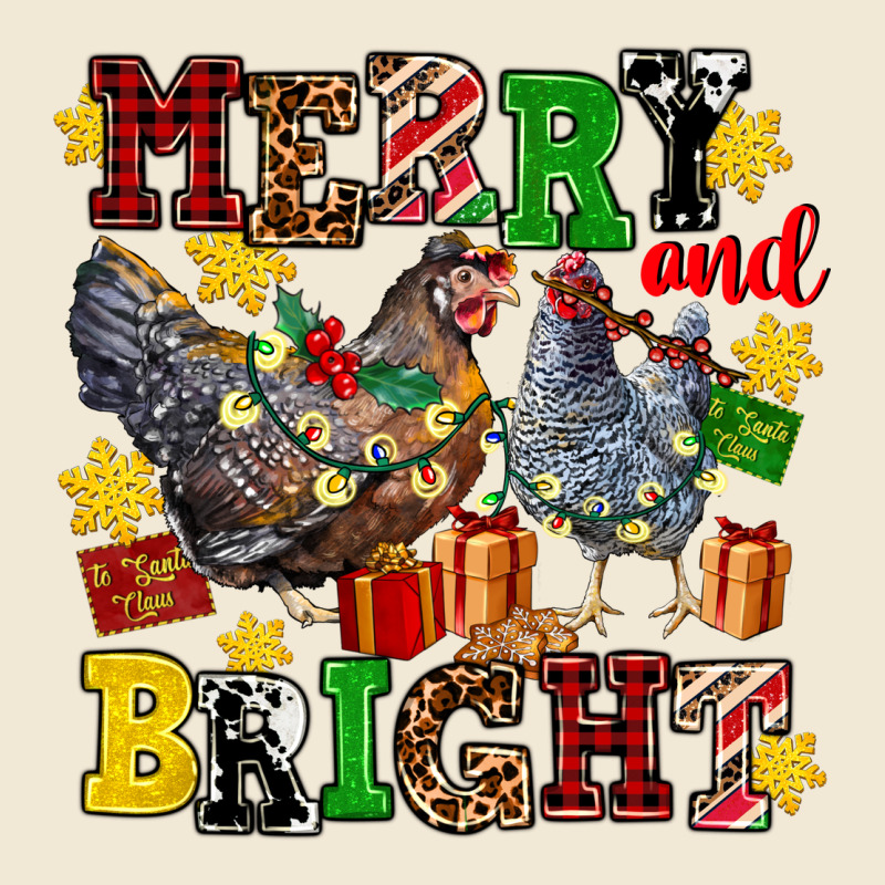 Chicken Merry And Bright Ladies Tee by AdoDesignShop | Teevron