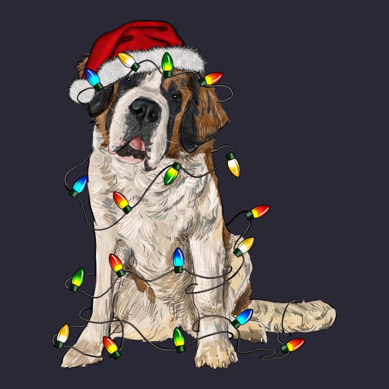Saint Bernard With Christmas Lights Vintage Tee by RanaPortraitStore | Teevron