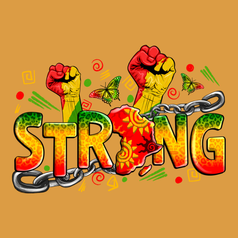 Strong Juneteenth Urban Heavy Tee by Zillion Design Studio | Teevron