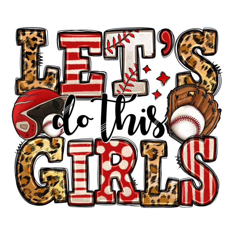 Let's Do This Girls Baseball Zipper Hoodie by Jasminsmagicworld | Teevron