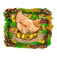St Patricks Day Farm Chicken Gold Eggs Leopard Serape Glitter Premium Tee | Teevron