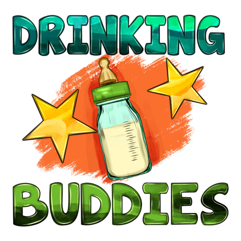 Drinking Buddies With Baby Bottle Long Sleeve Tee by HRA Design Shop | Teevron