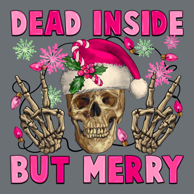 Dead Inside But Merry Pink Christmas Skeleton Premium Hoodie by NancyCooperArtShop | Teevron