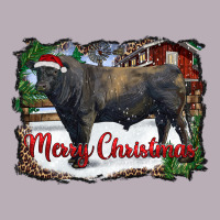 Merry Christmas Black Angus Bull And Farm Vintage Tee | Teevron