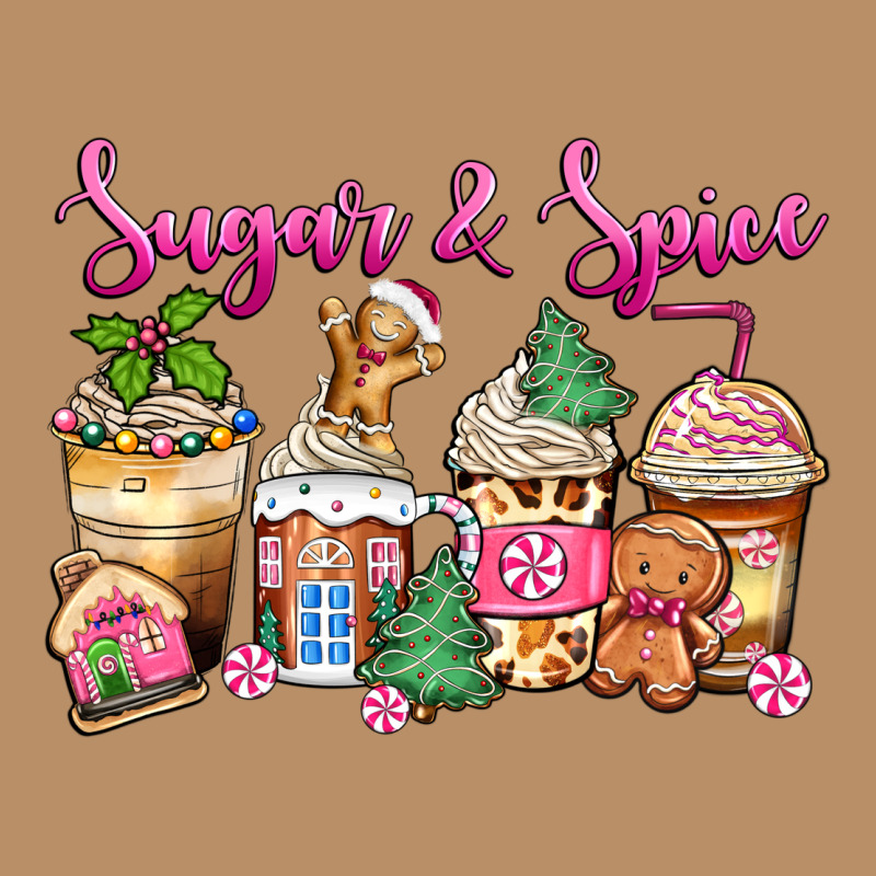 Sugar And Spice Pink Gingerbread Coffee Cups Vintage Hoodie by Zillion Design Studio | Teevron