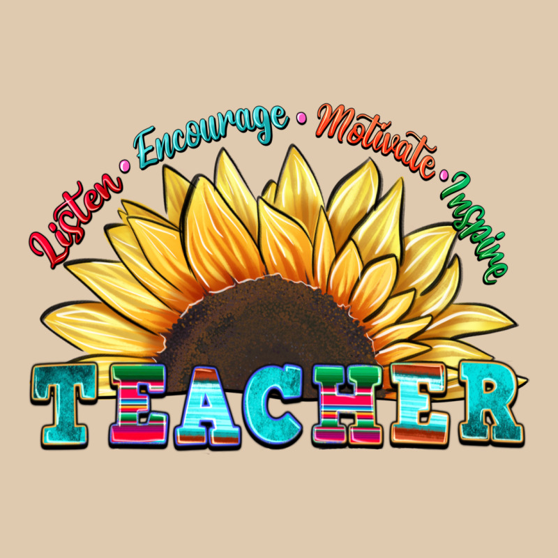 Teacher Sunflower Listen Encourage Motivate Inspir Heavyweight Sweatshirt by Zillion Design Studio | Teevron