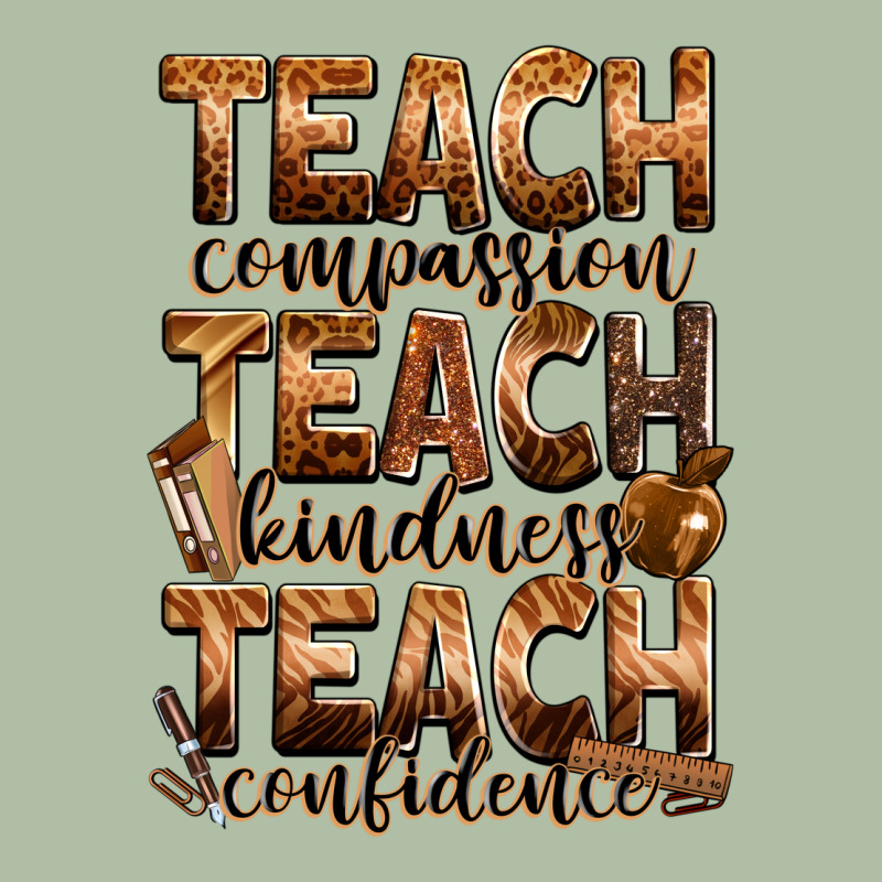 Teach Compassion Teach Kindness Teach Confidence Urban Heavy Tee by Zillion Design Studio | Teevron
