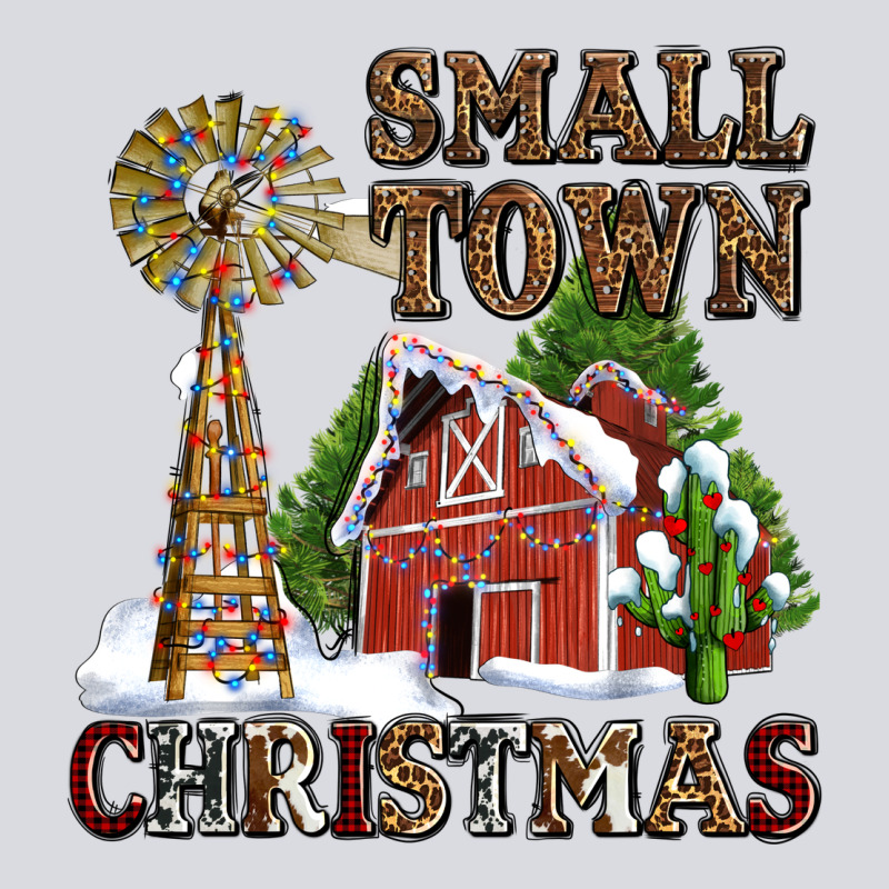 Small Town Christmas With Barn And Cactus Zipper Hoodie by AdoDesignShop | Teevron