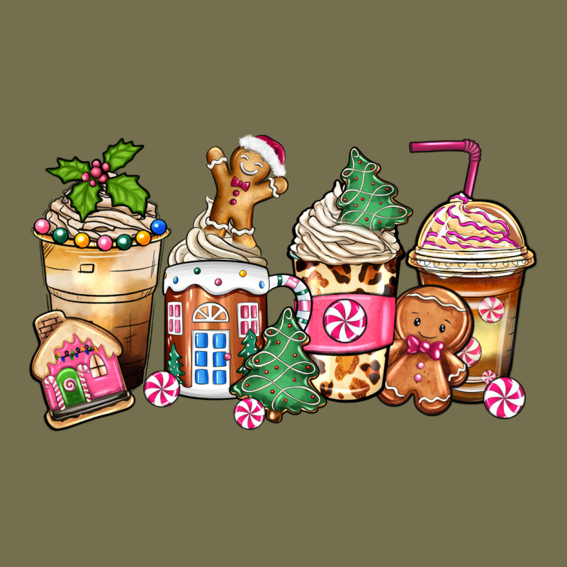 Pink Gingerbread Coffee Cups Vintage Hoodie by Zillion Design Studio | Teevron