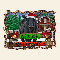 Merry Christmas Black Angus Cattle And Farm Vintage Tee | Teevron