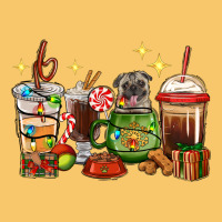 Christmas Coffee Cups With Pug Vintage Hoodie | Teevron