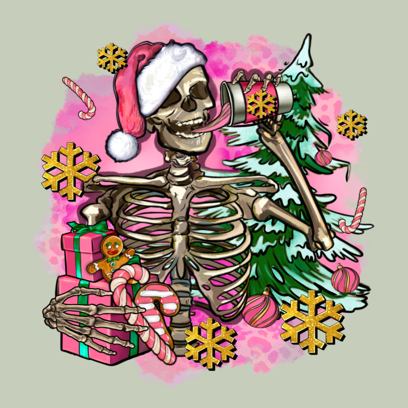 Pink Coffee Gifts Christmas Skeleton Coffee Ladies Tee by AdoDesignShop | Teevron