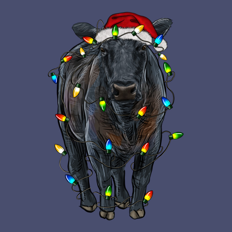 Christmas Black Angus Cattle With Lights Vintage Tee by RanaPortraitStore | Teevron