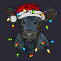 Christmas Baby Black Angus Calf With Lights Vintage Tee | Teevron