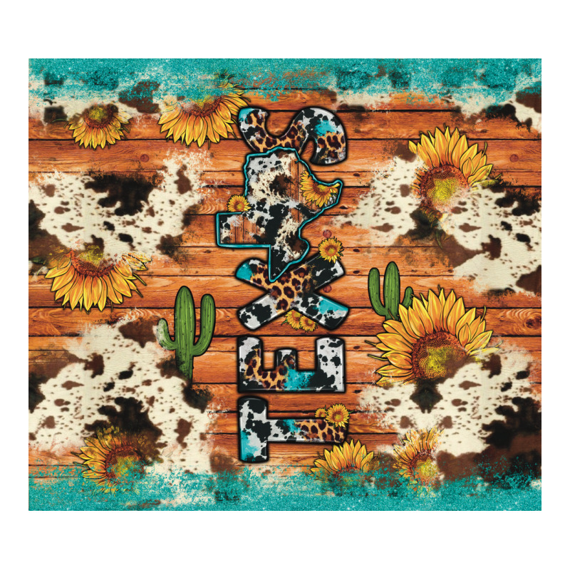 Texas Sunflower Cactus Cowhide Premium Tee by Artiststas | Teevron