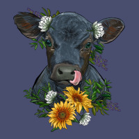 Baby Cow Black Angus Calf With Flowers Vintage Tee | Teevron