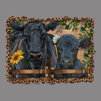 Western Black Angus Cattle And Calf With Leopard Vintage Tee | Teevron