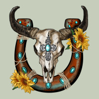 Bull Skull With Horseshoe Classic Tee | Teevron