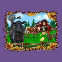 Western Barnyard Black Angus Cattle Longhorn Rooster And Chicks Vintage Tee | Teevron
