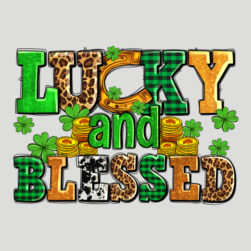 Lucky And Blessed With Coins And Shamrocks Zipper Hoodie by AdoDesignShop | Teevron