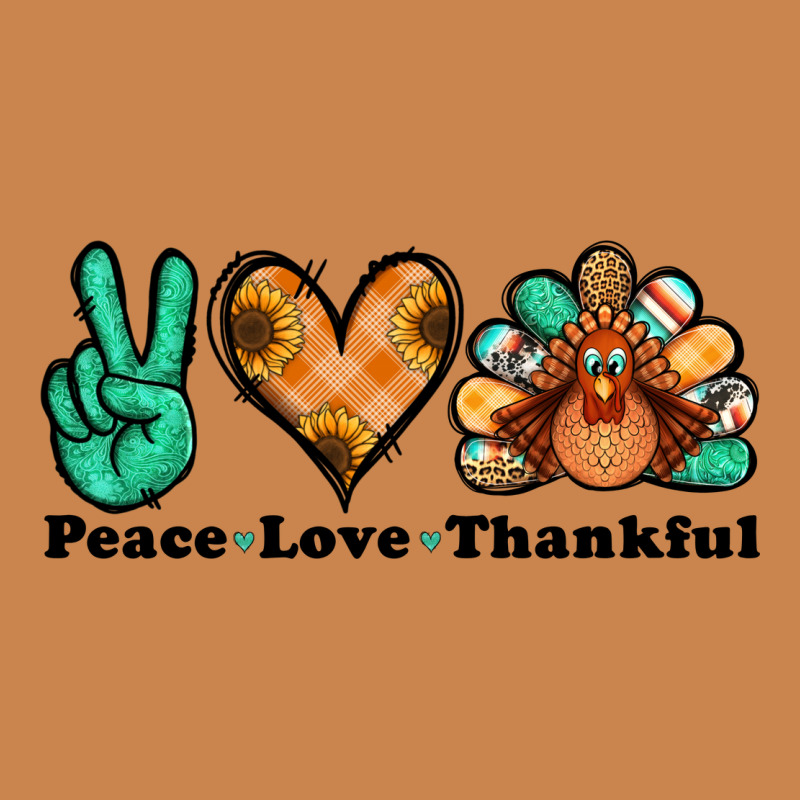 Peace Love Thankful Turkey Heavyweight Hoodie by Jasminsmagicworld | Teevron