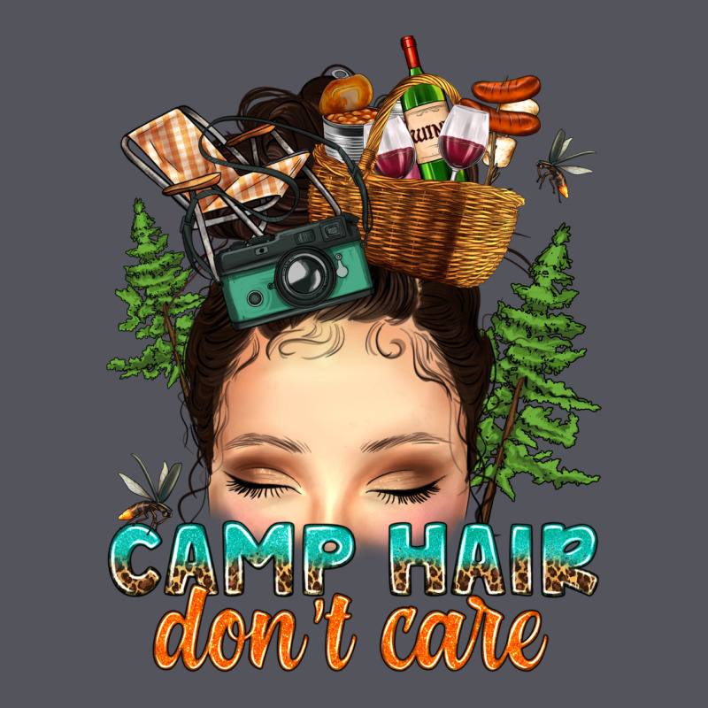 Messy Bun Camp Hair Dont Care Vintage Hoodie by texasbilliewilder | Teevron